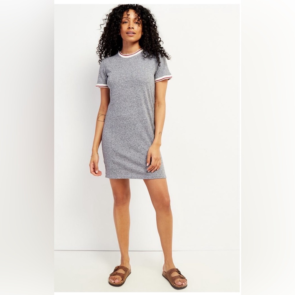 ROOTS Cabin Ringer Salt & Pepper Tshirt‎ Dress Size XS